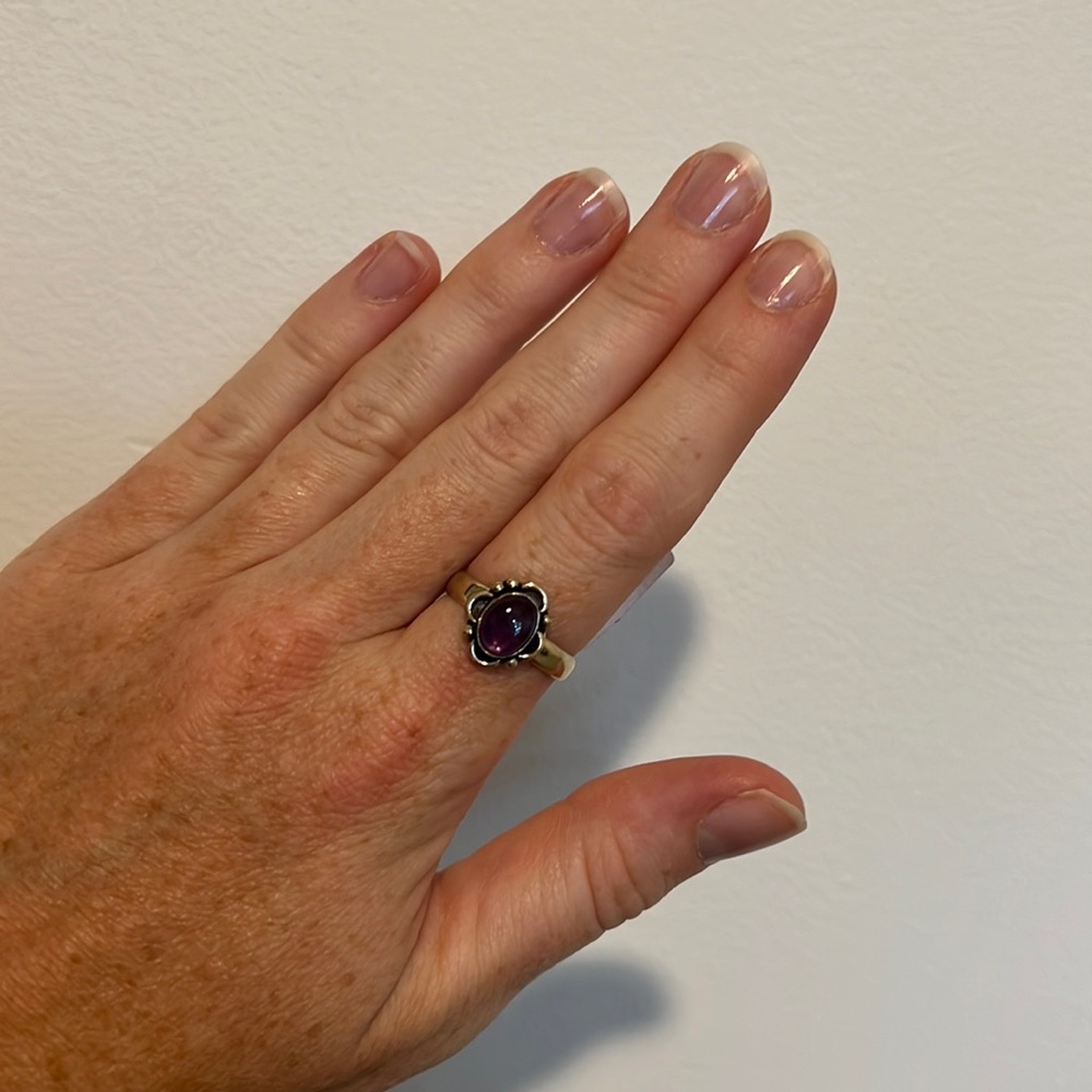 Purple amethyst ring